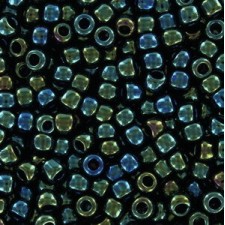 Toho seed beads 8/0 round Metallic Iris - Green/Brown - TR-08-84